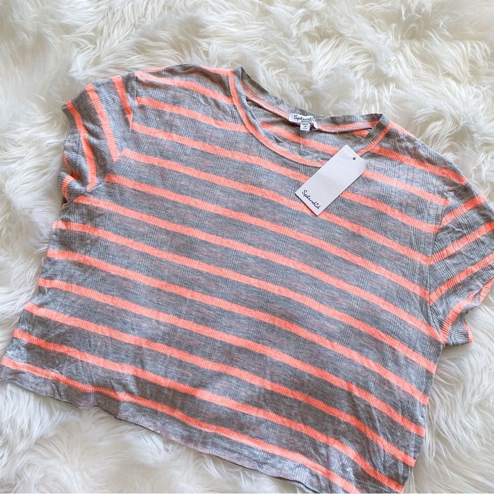 Splendid Cropped Stripped Tee